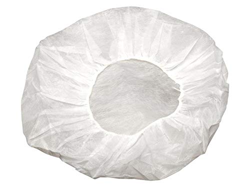 18" Poly Bouffants Hair Net White - (100 Count)