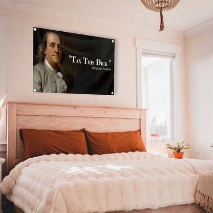 Benjamin Franklin grava esta bandera de Dick con cuatro hebillas