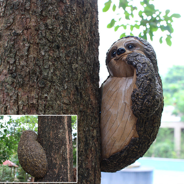 Colgante de árbol perezoso de resina artesanal