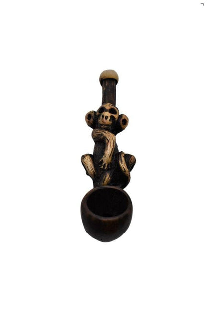 3.5" Mini Size Hand Made Resin Pipe - Various Designs - (1 Count)