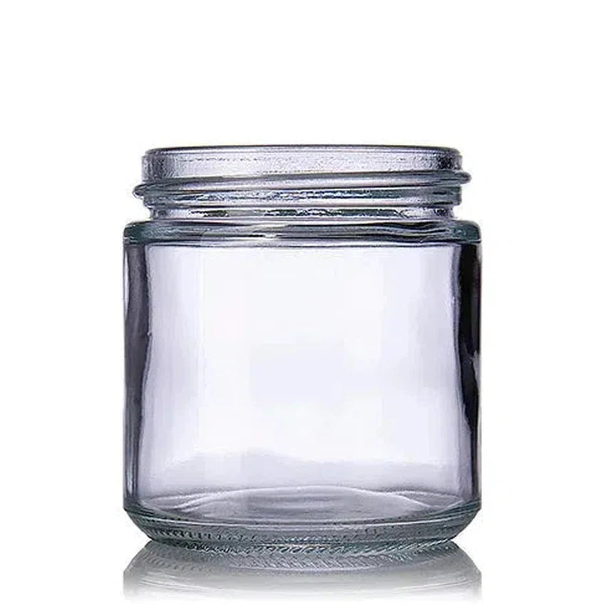 3oz Clear Glass Straight-Sided Round Jar with Black Or White Lid - (150 - 15,000 Count)