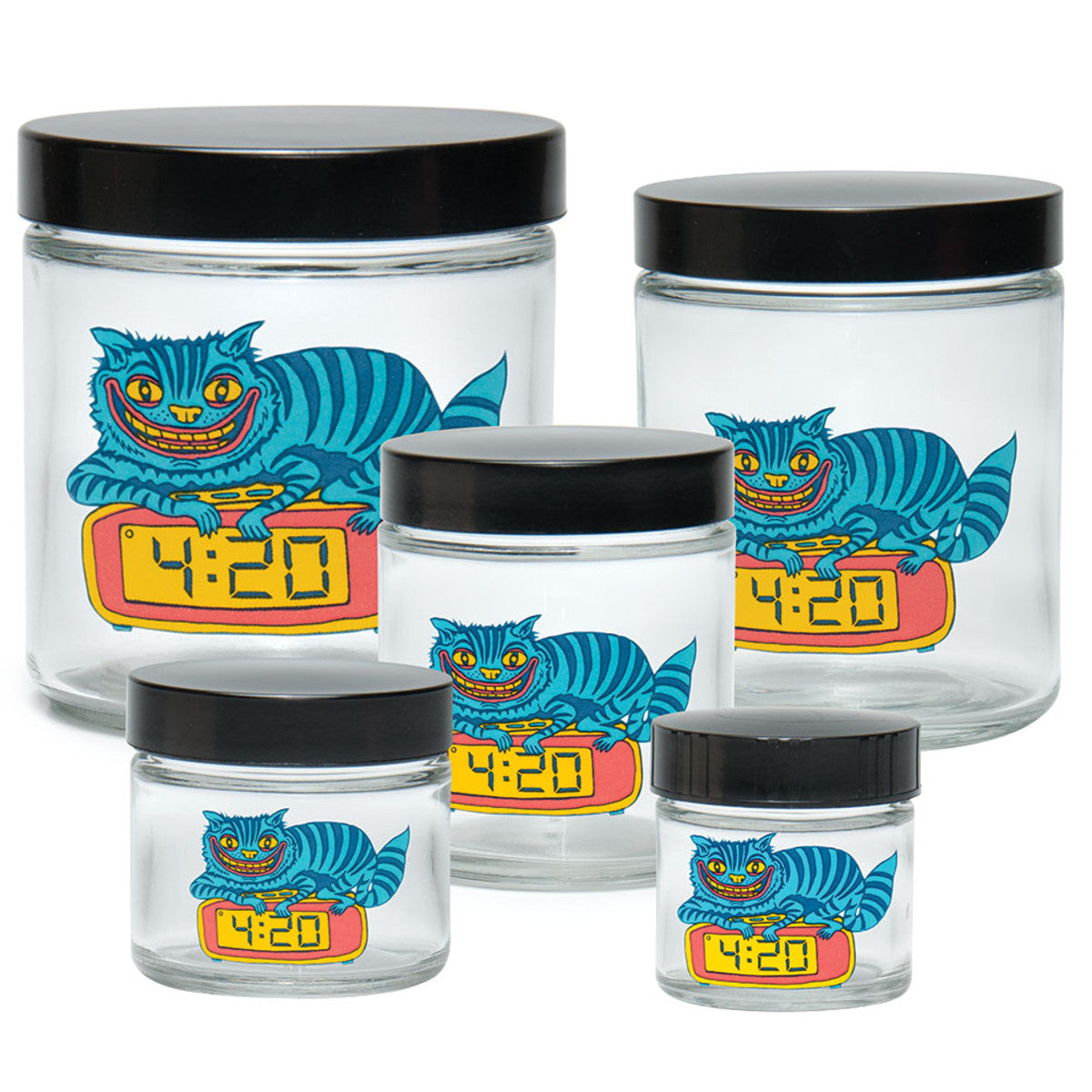 420 Science x Killer Acid Clear Screw Top Jar - 420 Cat - Smoke N’ Poke