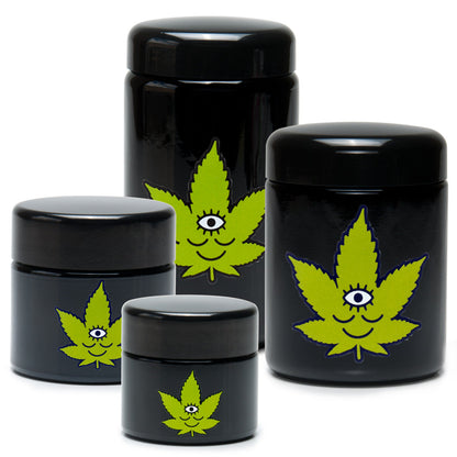 420 Science x Wokeface UV Screw Top Jar - Toke Face - Smoke N’ Poke