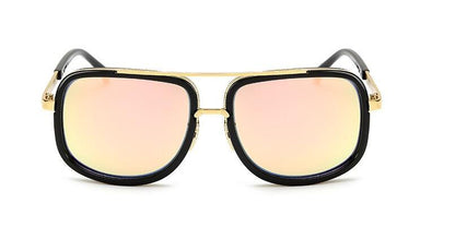 Gafas de sol cuadradas y planas para hombre y mujer, diseño de marca de lujo, para parejas, celebridades, Brad Pitt, gafas de sol superestrella