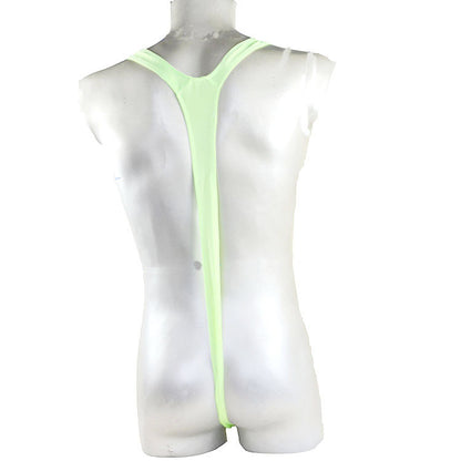 Bright Fluoro Sexy Men Mankini Thong One Piece Swimsuit - Smoke N’ Poke