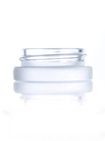 5 mL Frosted White Glass Concentrate Container With White Cap - (126 Count)