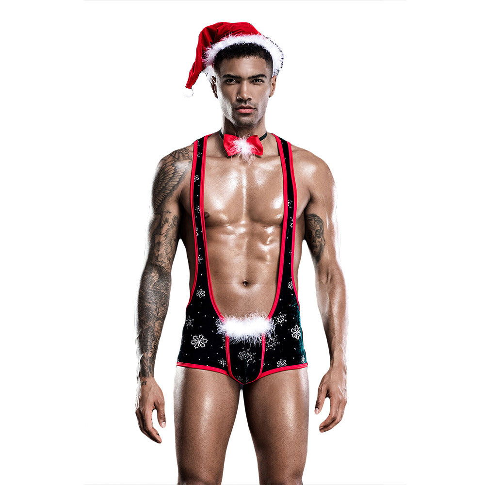 Sexy Sexy Lingerie One-piece Christmas Outfit For Men - Smoke N’ Poke