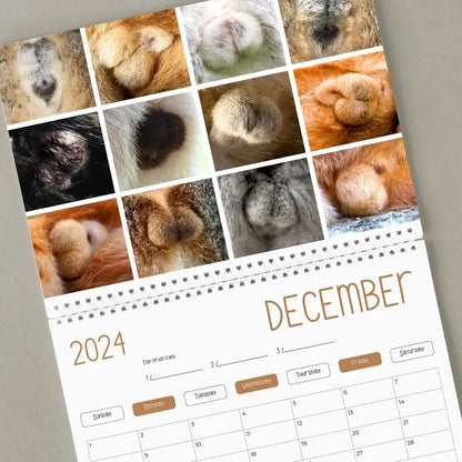 Cat Butt Calendar Christmas New Year Home Decoration