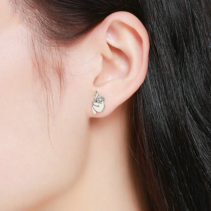 Cute Little Sloth Stud Earrings For Women