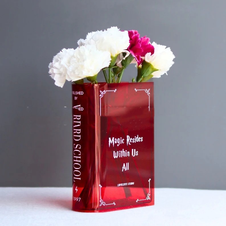 Hogwarts-inspired Acrylic Book Vase