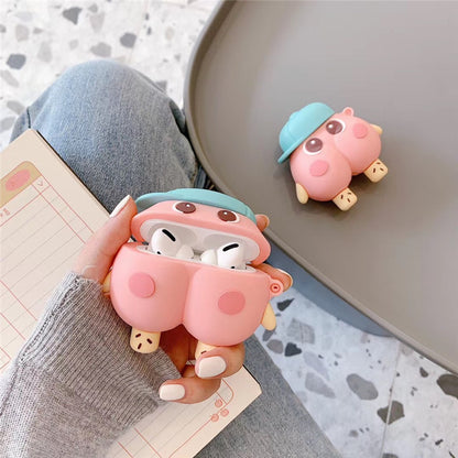 Compatible with Apple, Cartoon butt earphone protector