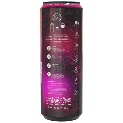 ADAPTAPHORIA Energize Dragon Fruit THC Social Seltzer