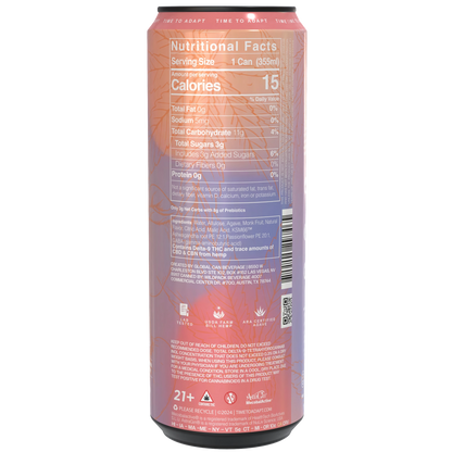 ADAPTAPHORIA Unwind White Peach THC Social Seltzer