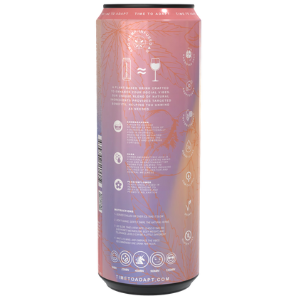 ADAPTAPHORIA Unwind White Peach THC Social Seltzer