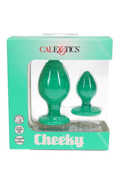 Cheeky Silicone Anal Plug Set – 2-Piece – Suction Cup Base – Waterproof