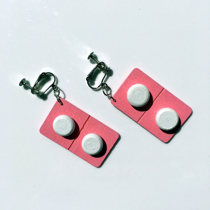 Capsule pills funny funny earrings