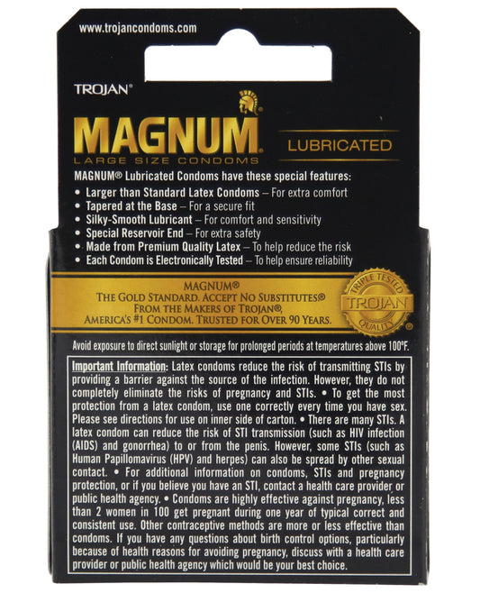 Trojan Magnum Condoms - Box of 3
