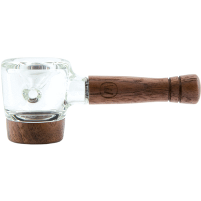 Marley Natural Spoon Pipe Natural Glass and Black Walnut