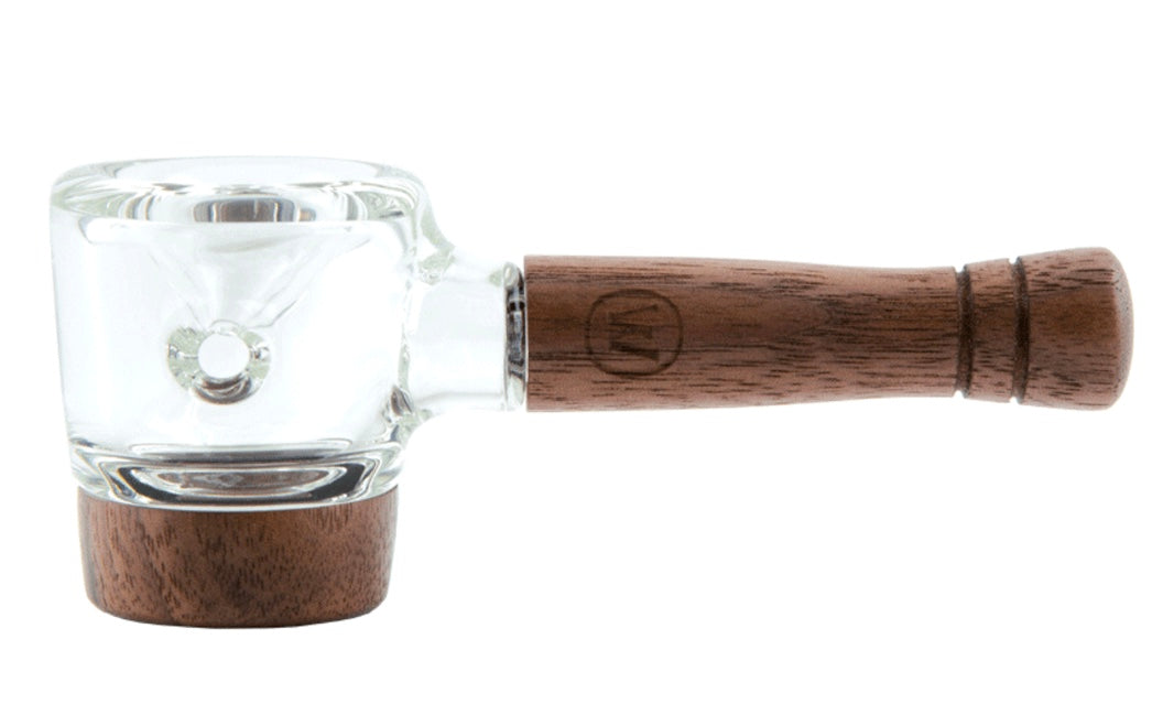 Marley Natural Glass Walnut Spoon Pipe - Smoke N’ Poke