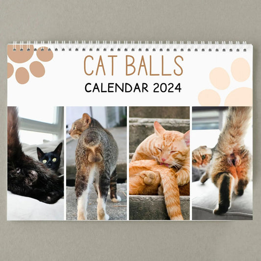 Cat Butt Calendar Christmas New Year Home Decoration