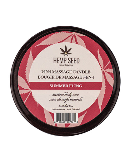 Earthly Body Summer 2025 3 in 1 Massage Candle - 6 oz Summer Fling