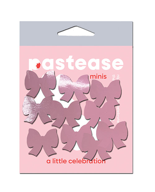 Smoke N’ Poke Pastease Mini Faux Leather Bows - Baby Pink Pack of 8