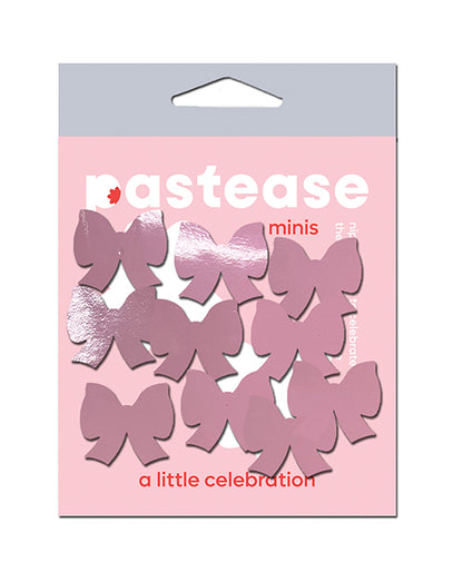 Smoke N’ Poke Pastease Mini Faux Leather Bows - Baby Pink Pack of 8