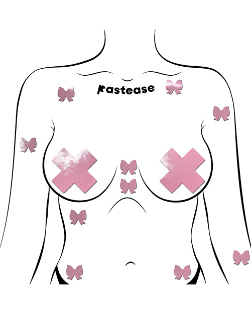 Smoke N’ Poke Pastease Mini Faux Leather Bows - Baby Pink Pack of 8 - Image 3