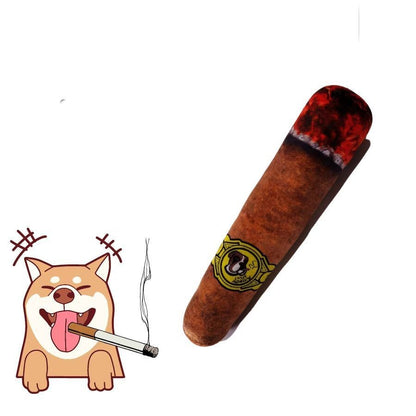 Simulated Cigar Shaped Pet Nibbling Toy