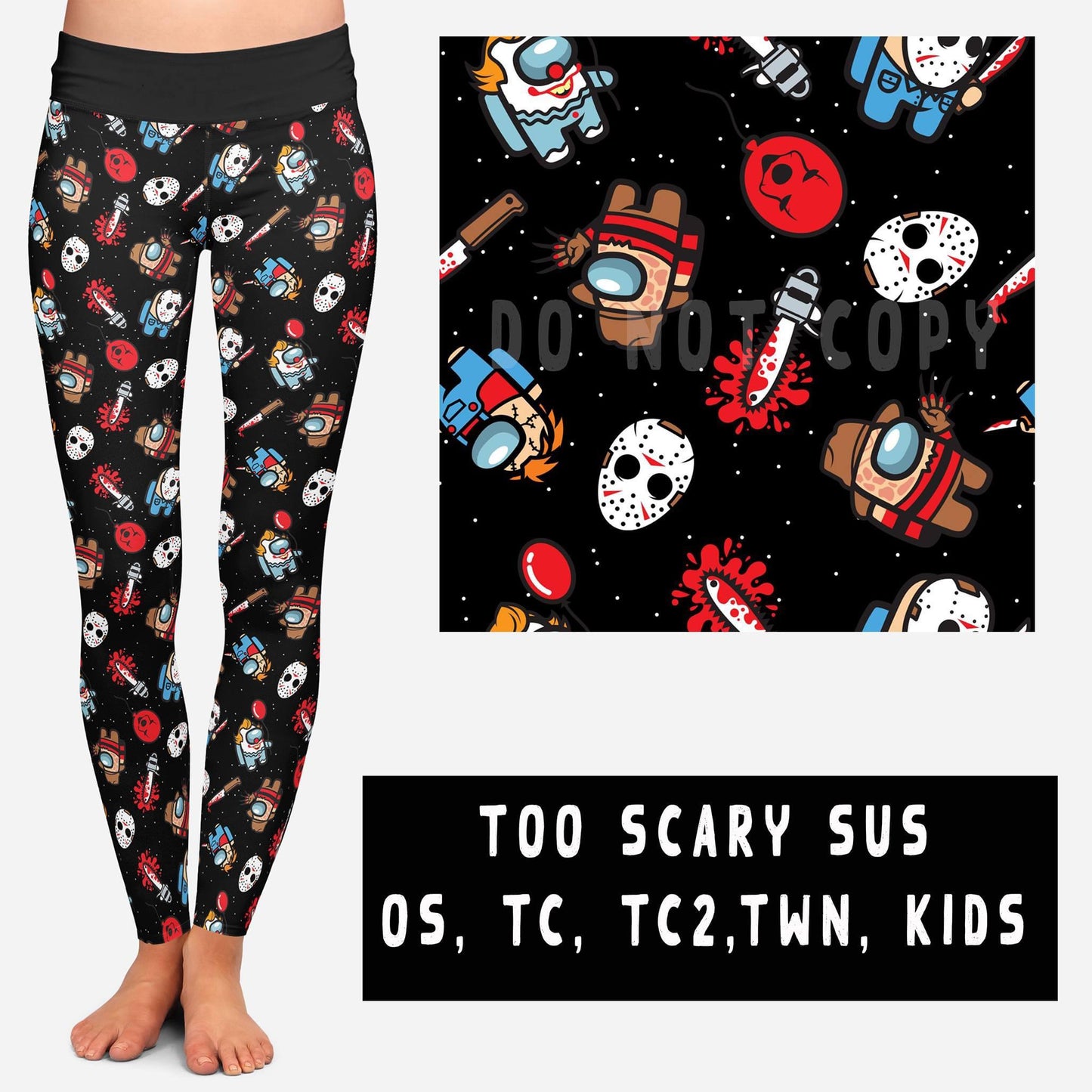 Leggings De Terror Sus Demasiado Aterradores - Galaxy Creations