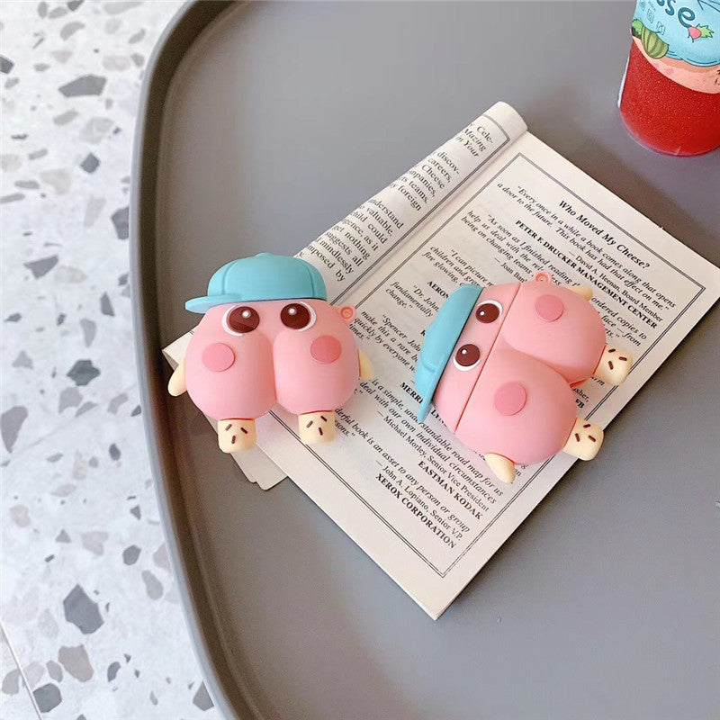 Compatible with Apple, Cartoon butt earphone protector