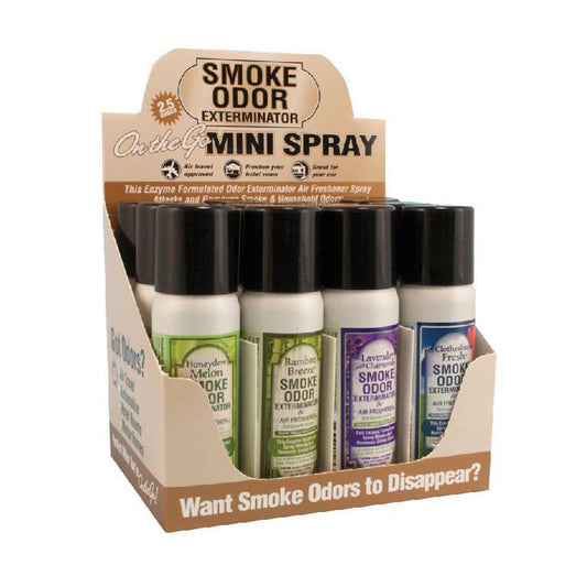 12PC DISPLAY - 2.5oz Smoke Odor Exterminator Spray - Year Round Mix - Smoke N’ Poke