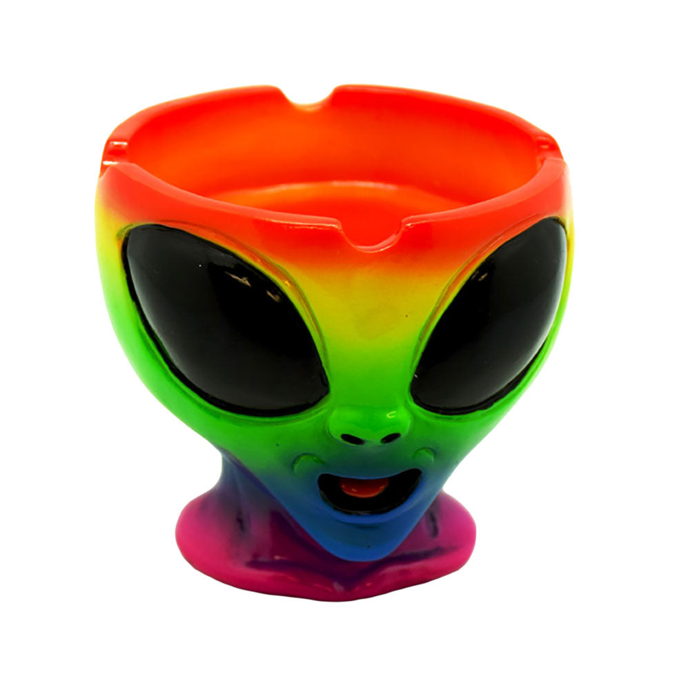 Happy Dayz Rainbow Alien Bust Ashtray - Smoke N’ Poke