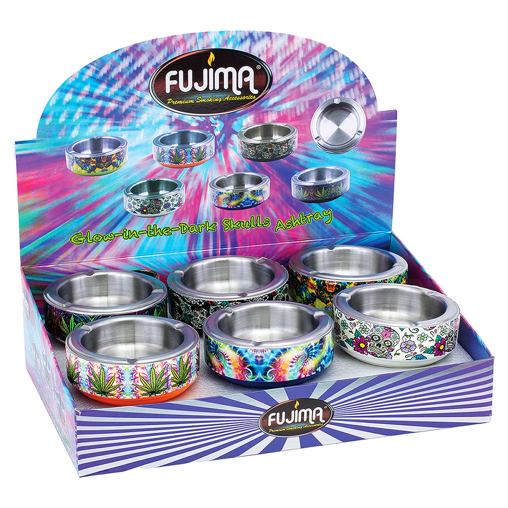 12PC DISP- Cenicero Fujima Trippy Glow -4.25"/Estilos Asst