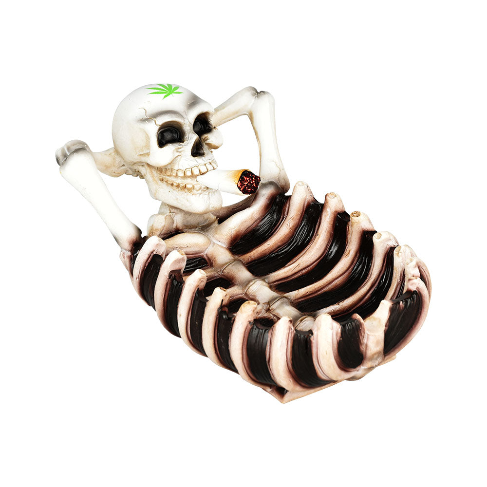 Smoking Skeleton Ashtray - 5.5"x3.5" - Smoke N’ Poke