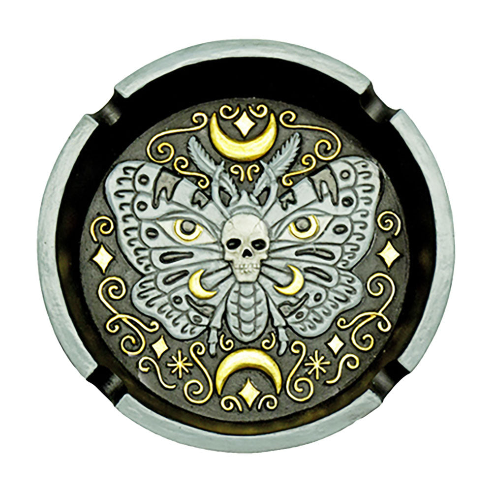 Death's-head Hawkmoth Hand-Painted Ashtray - 4.25"