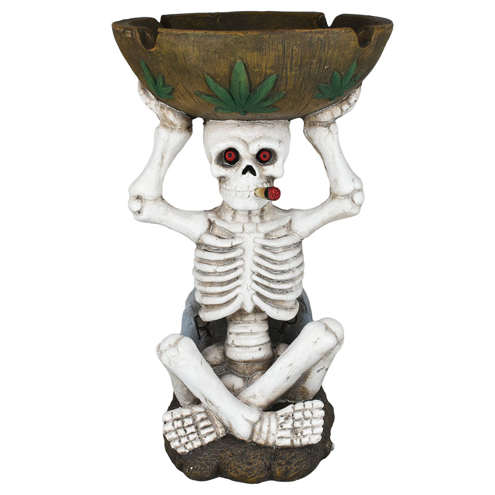 Fujima Sitting Skeleton Jumbo Ashtray - 18.75"