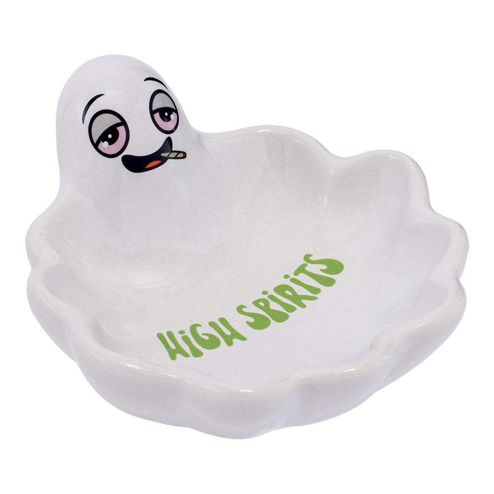 Fujima Ghosty High Spirits Ceramic Ashtray - 5.5"x5" - Smoke N’ Poke