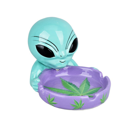 Alien Hemp Ceramic Ashtray - 5.8"x4.3"