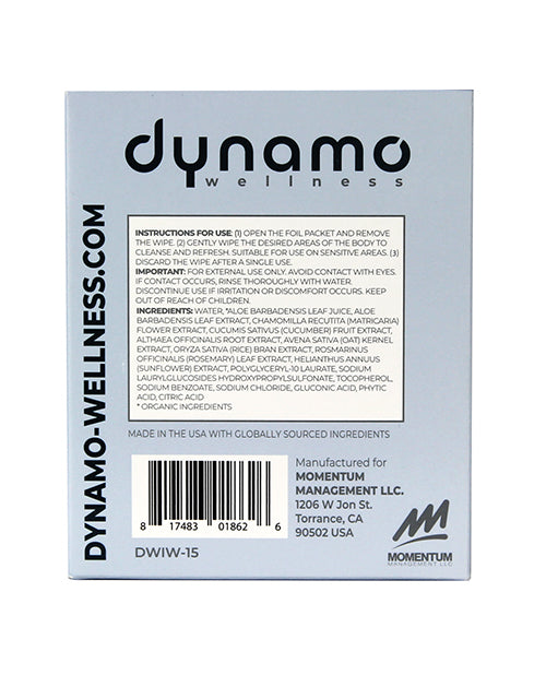 Dynamo Wellness Intimate Body Wipe - 15 Pack