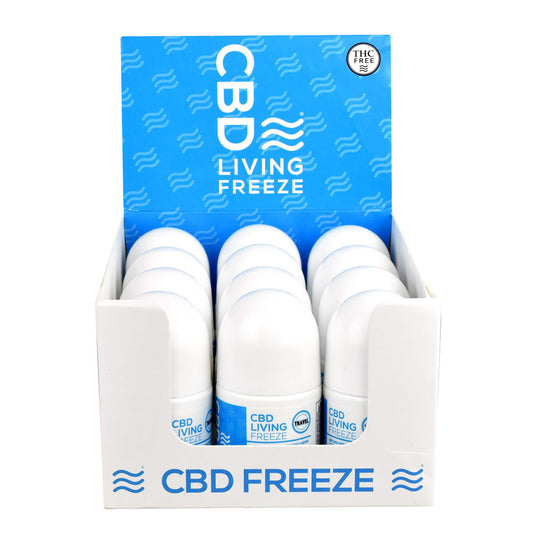 12PC DISPLAY - CBD Living Travel Freeze - 1oz / 100mg - Smoke N’ Poke