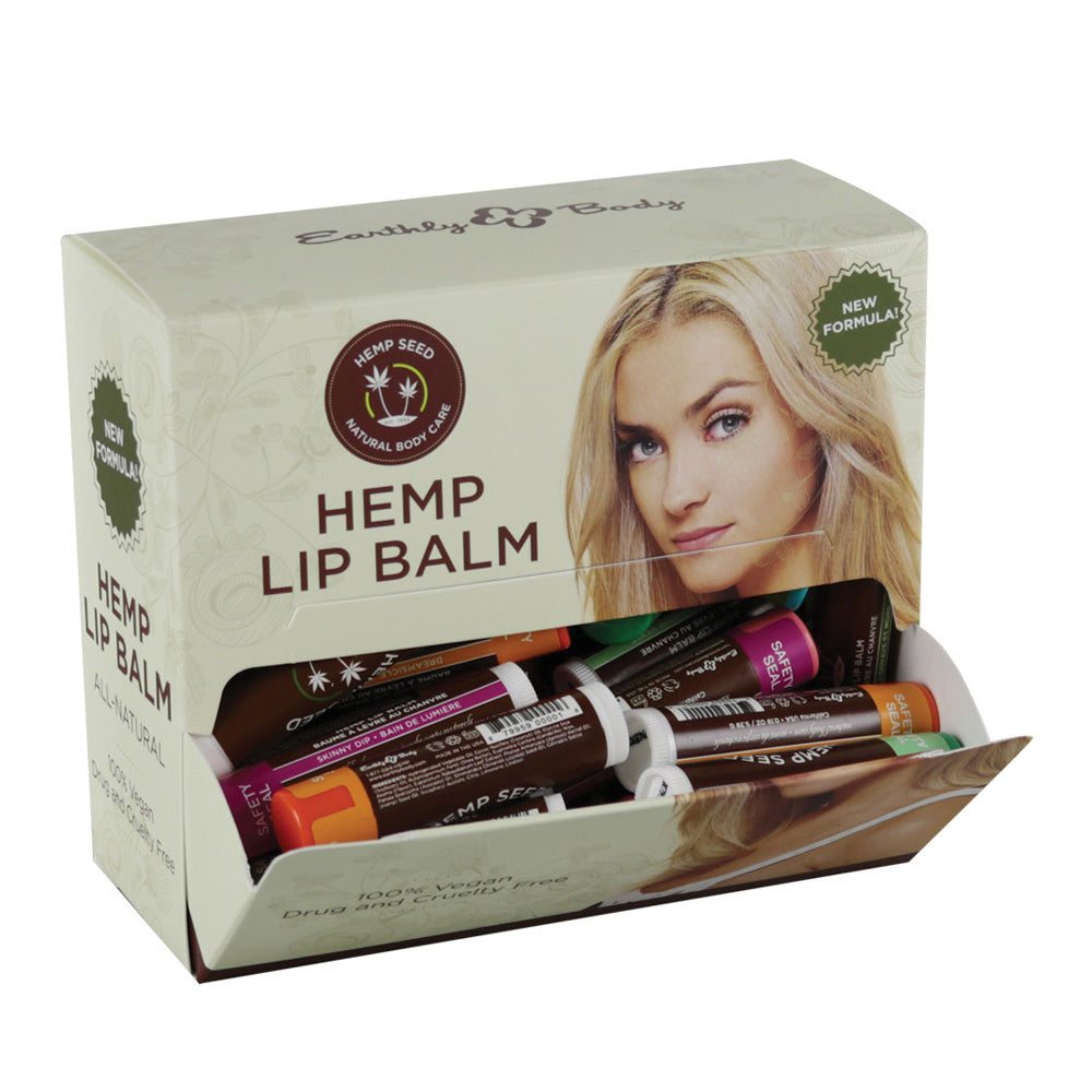 48PC DISPLAY - Earthly Body Hemp Lip Balm - 1oz / Assorted - Smoke N’ Poke