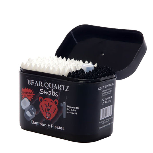 Bear Quartz Swabs Kit Reusable Cleaning Station | 6pc Set - Smoke N’ Poke