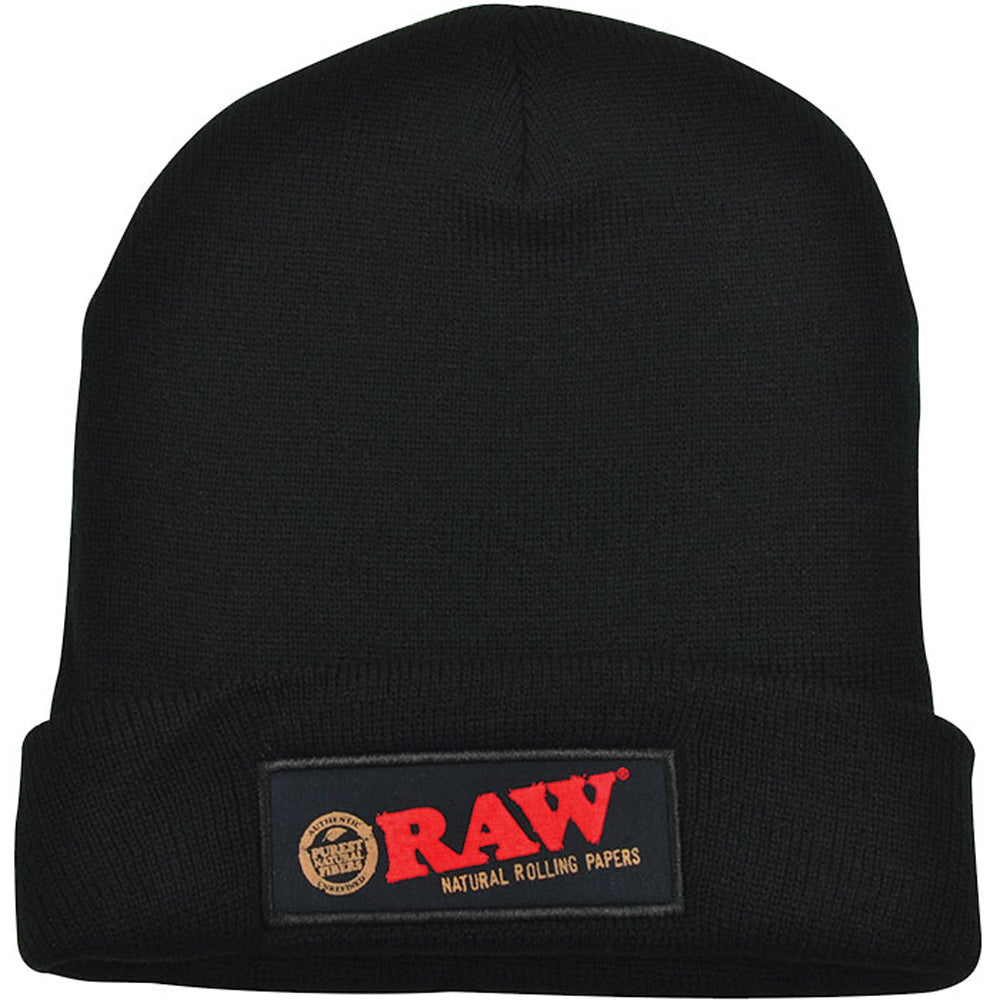 Raw Beanie Hat - Black - Smoke N’ Poke