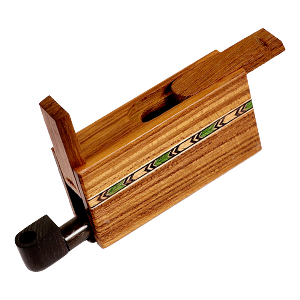 Sneaky Tokes Teakwood Box w/ Ebony One Hit Pipe