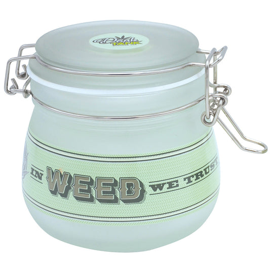 Fujima Dank Tank In Hemp We Trust Frosted Glass Jar - 500ml - Smoke N’ Poke