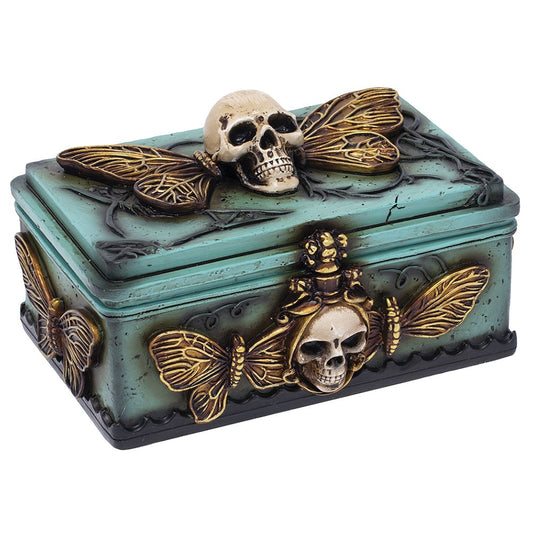 Fujima Death's Head Moth Sarcophagus Polyresin Stash Box - 5.5"x4"