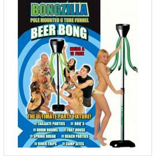 6-Hose Bongzilla Pole-Mounted Beer Bong Funnel - Smoke N’ Poke