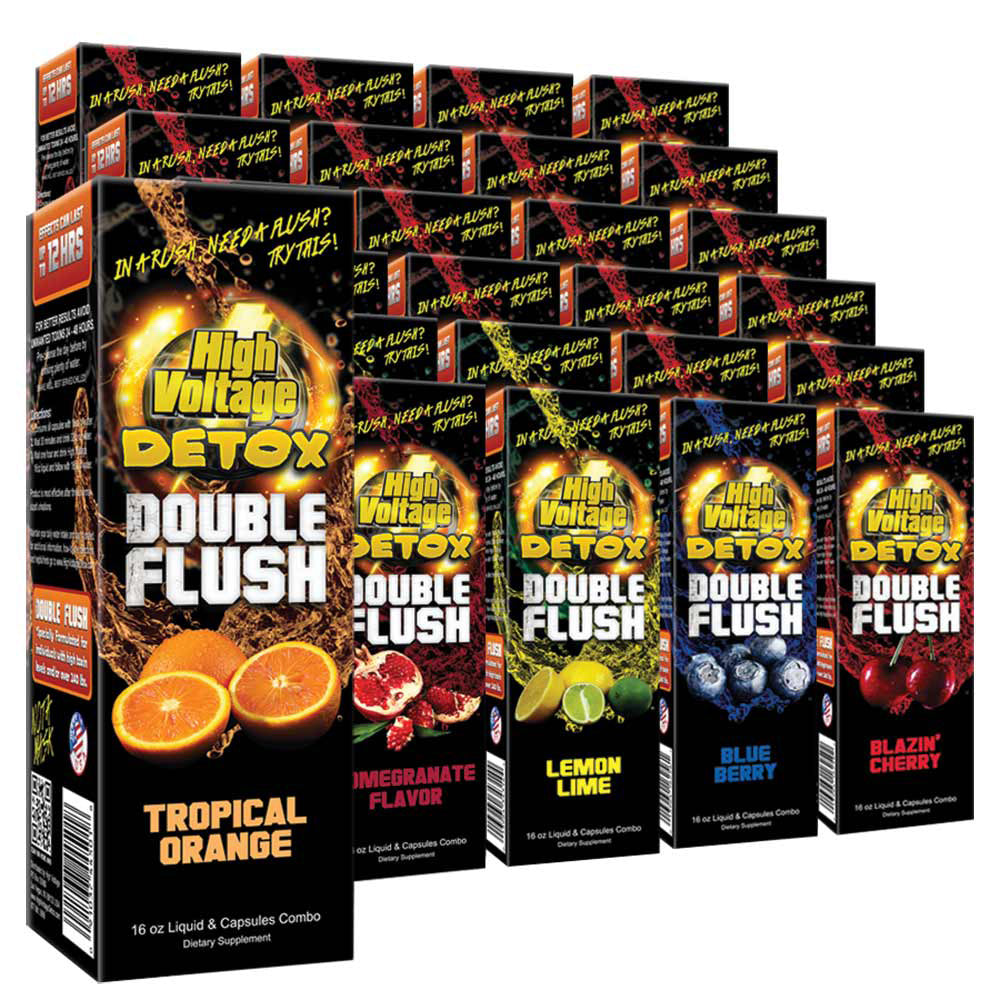 24PC CASE - High Voltage Detox Double Flush - 16oz / Mixed - Smoke N’ Poke