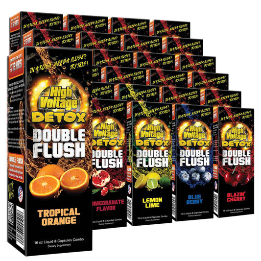 24PC CASE - High Voltage Detox Double Flush - 16oz / Mixed - Smoke N’ Poke